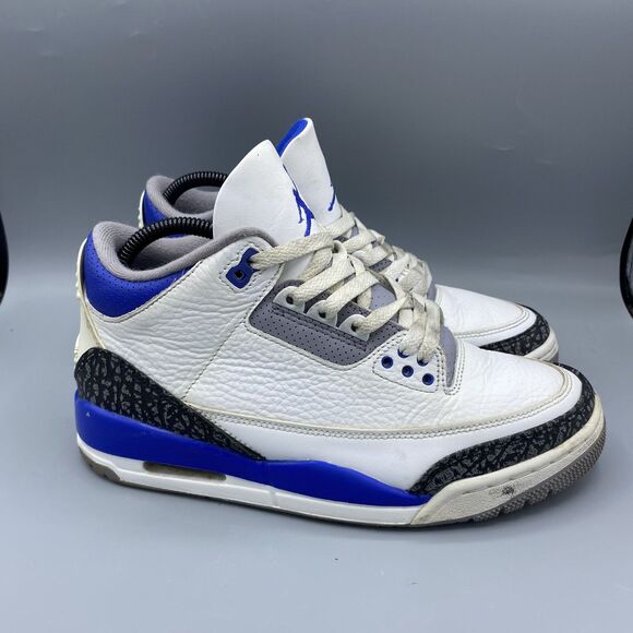 Jordan Other - Nike Air Jordan III RETRO 3 Racer Blue Cement OG Sneakers Size 7.5 Rare